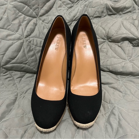 J Crew Canvas espadrille wedges Platform with Jute Size 9 - Picture 2 of 8